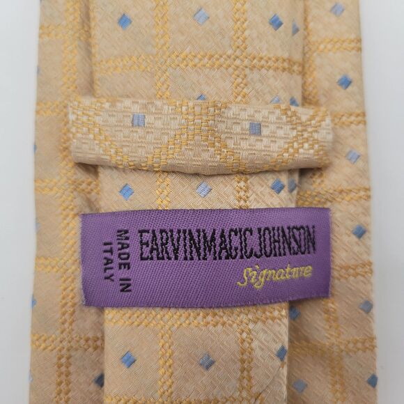 Earvin Magic Johnson Signature Silk Embroidered Tie OS - Picture 2 of 6
